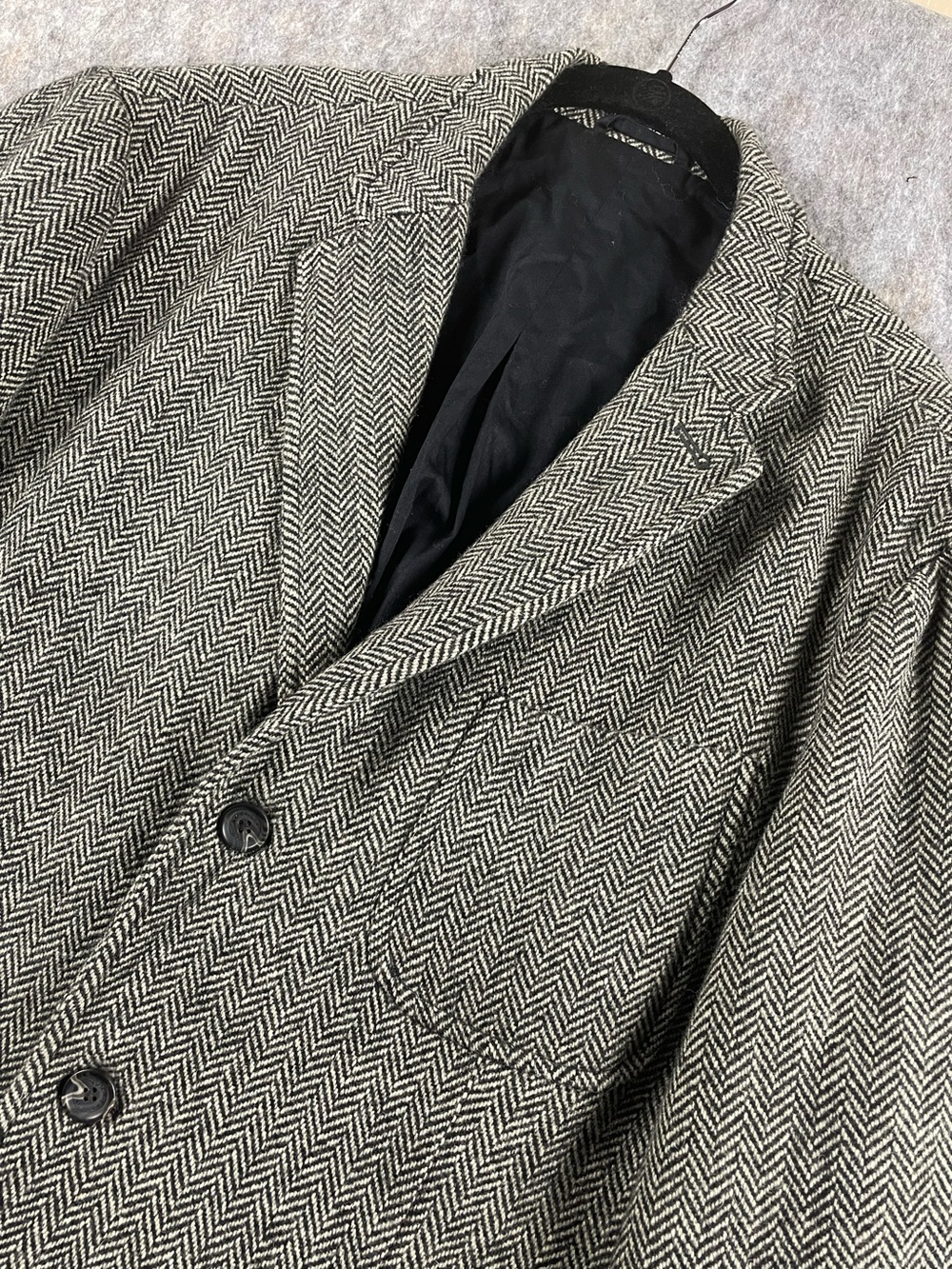 American Living Wool Herringbone Classic Quiet Luxe Career Blazer Sport Coat XXL